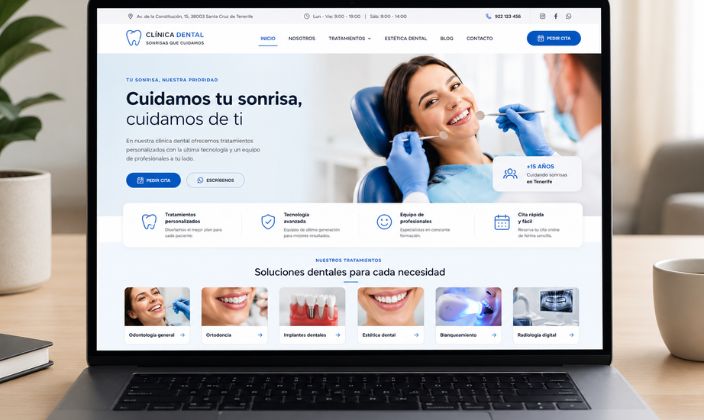 Diseño web para clínica dental — disenowebpro.com